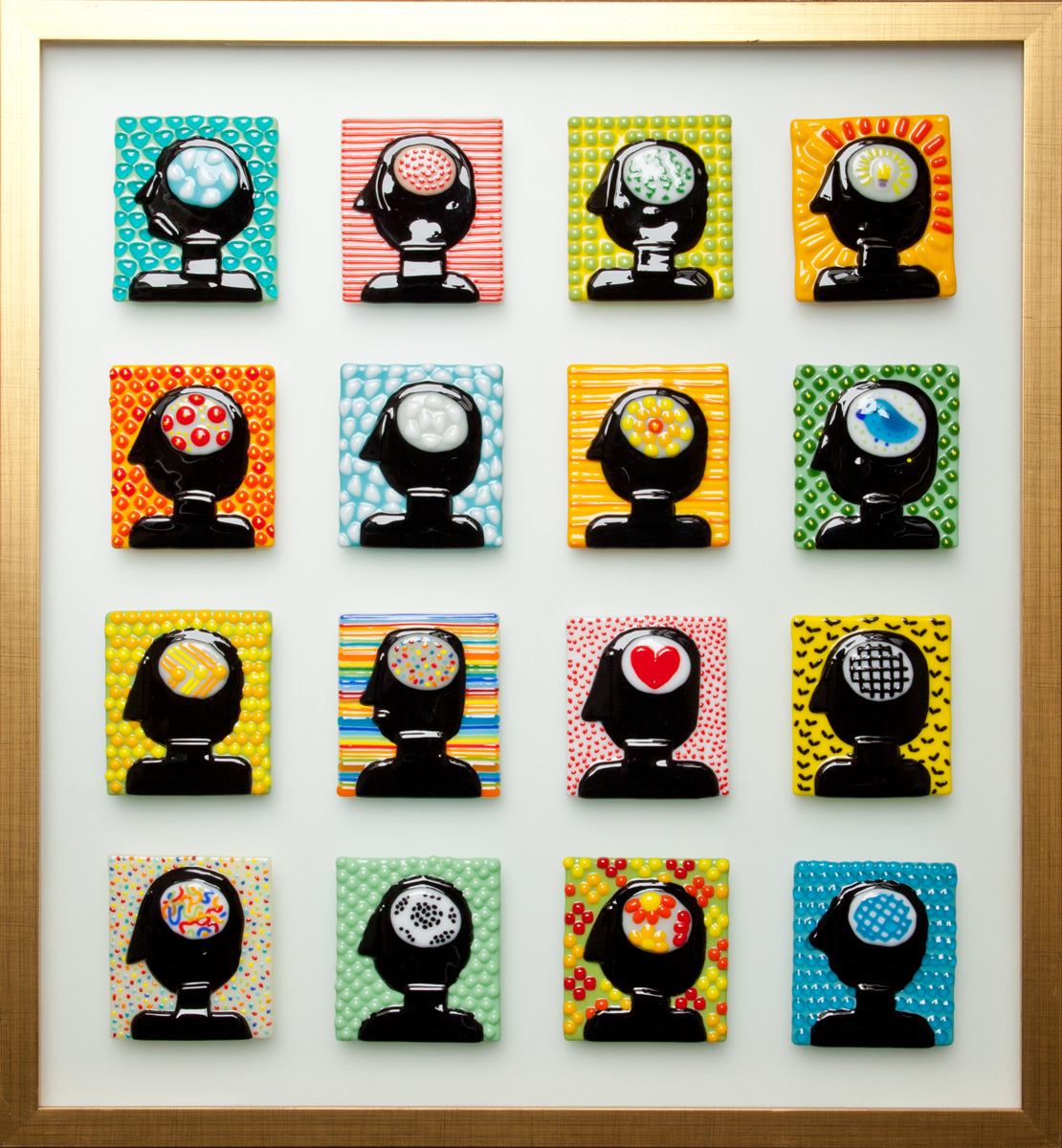 Думки. 2014рік, скло, ф’юзинг. 53×53см